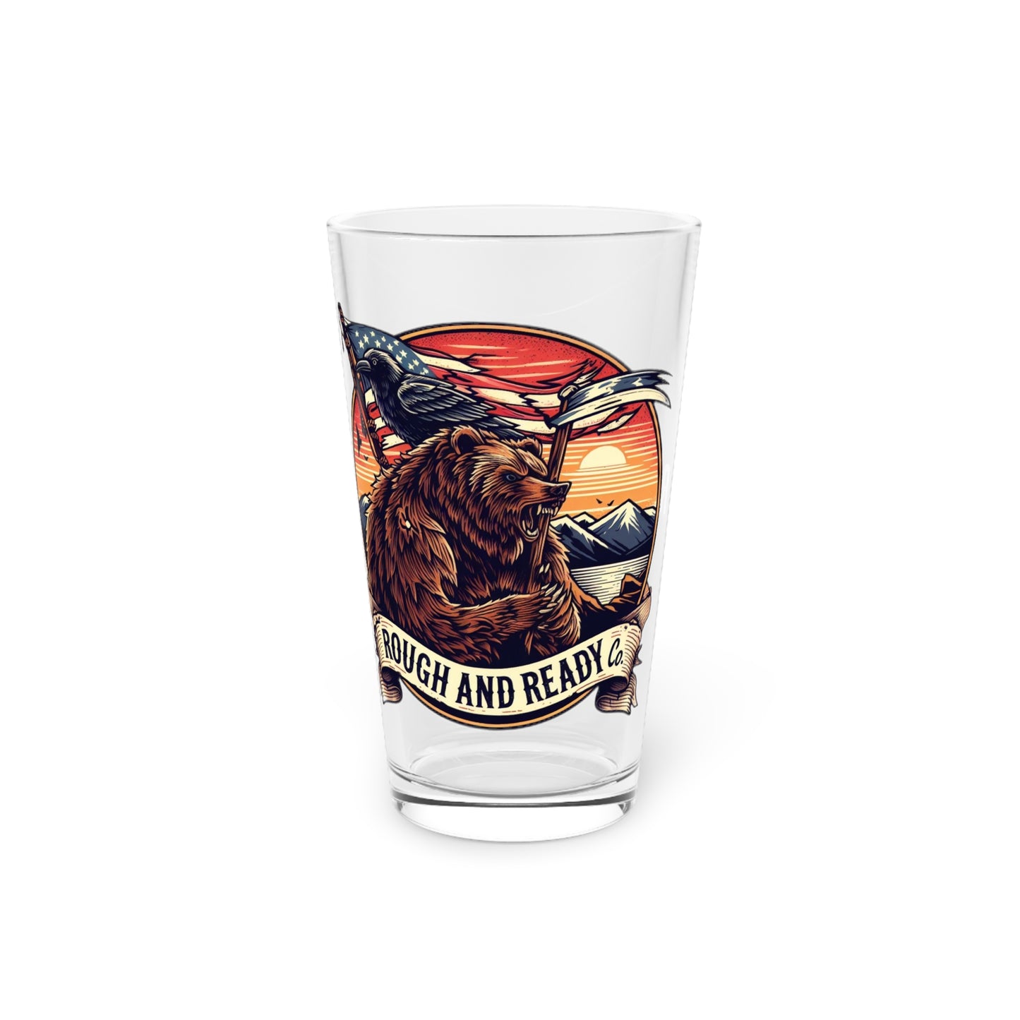 The "Bear" Rough and Ready Co. 16oz Pint Glass