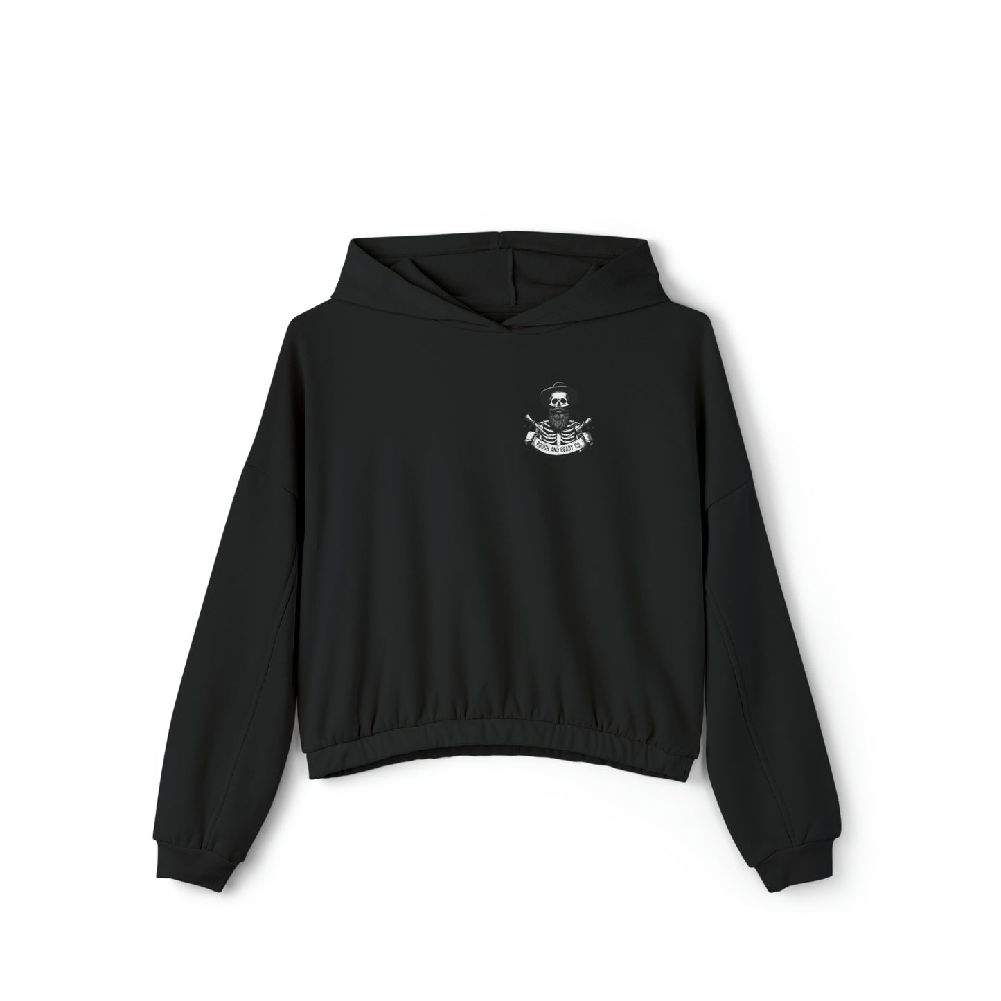 The "Skele-Angel" Rough and Ready Co. Women's Cinched Bottom Hoodie