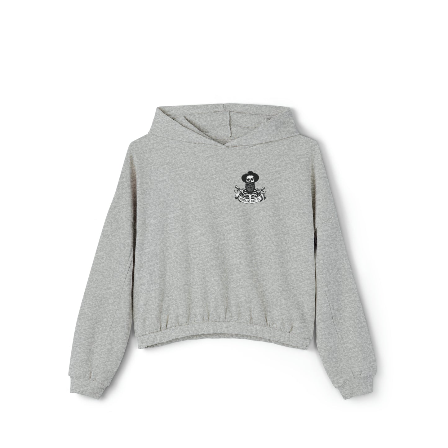 The "Skele-Angel" Rough and Ready Co. Women's Cinched Bottom Hoodie