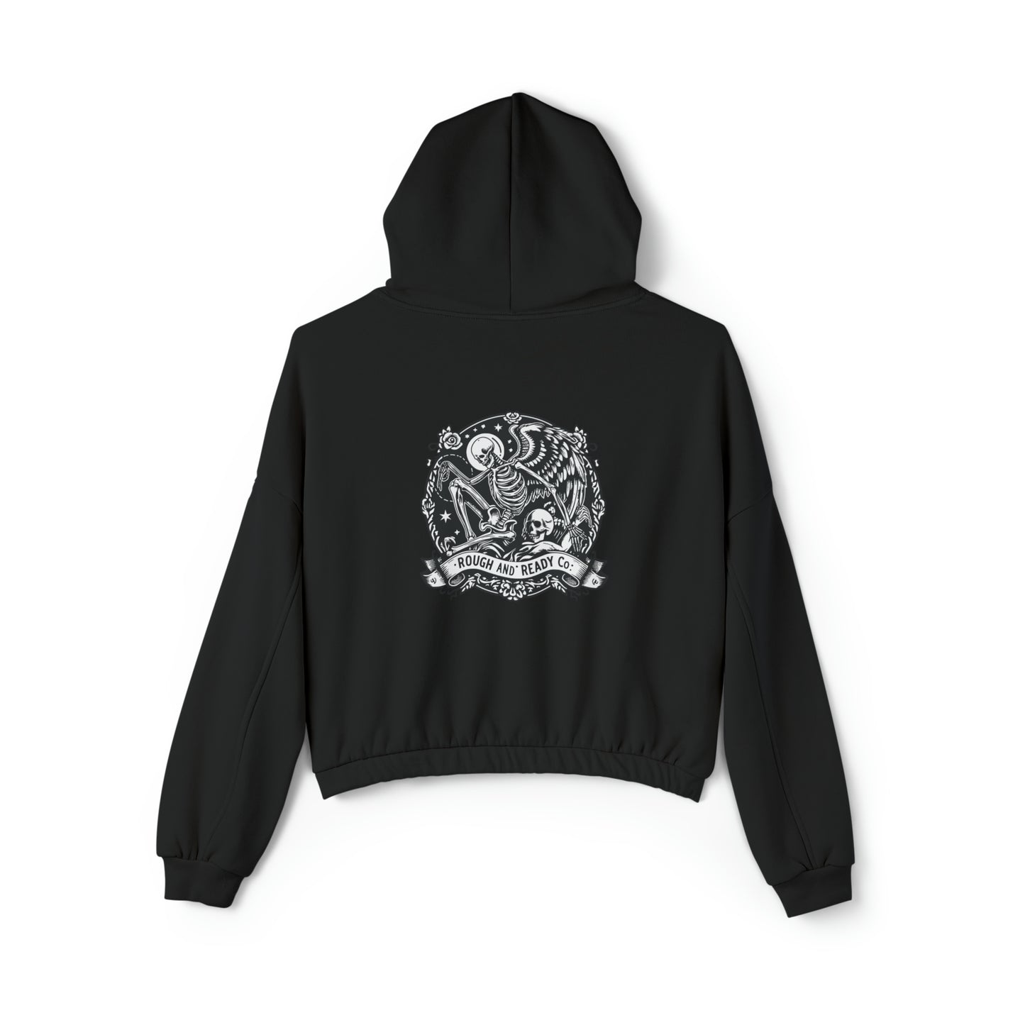 The "Skele-Angel" Rough and Ready Co. Women's Cinched Bottom Hoodie