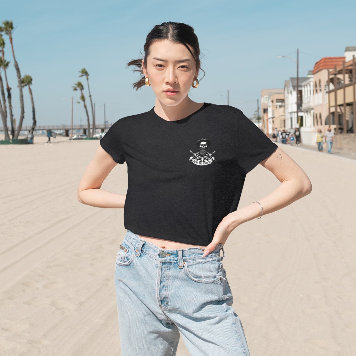 The "Rough and Ready Co." - Women's Flowy Cropped Tee