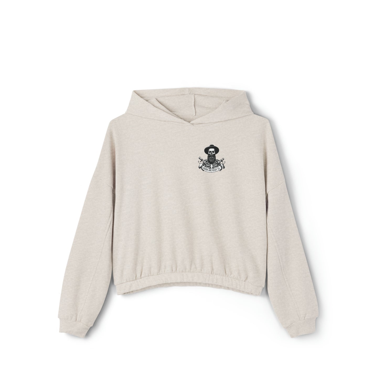 The "Skele-Angel" Rough and Ready Co. Women's Cinched Bottom Hoodie