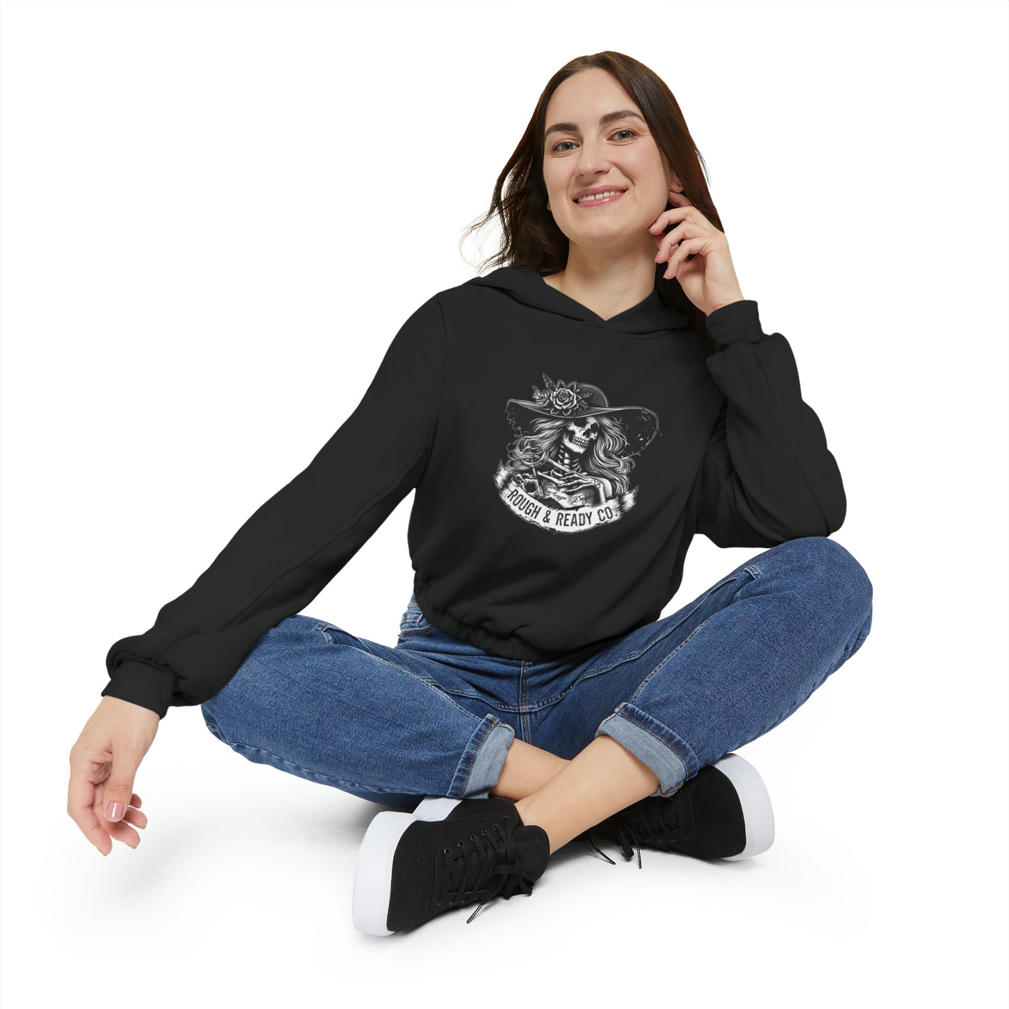 The "W.O.G.O. - Ascension" Rough and Ready Co. Women's Cinched Bottom Hoodie