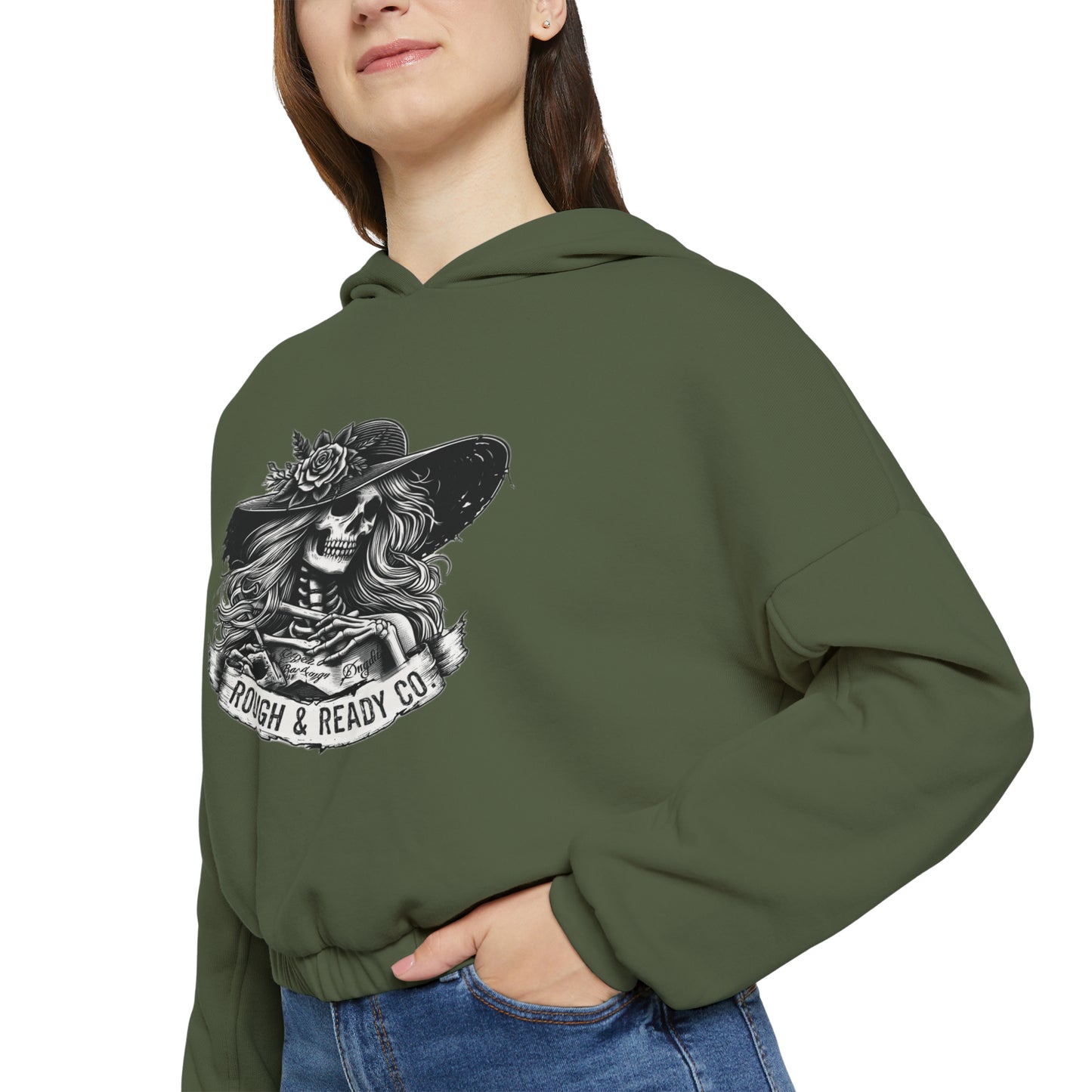 The "W.O.G.O. - Ascension" Rough and Ready Co. Women's Cinched Bottom Hoodie