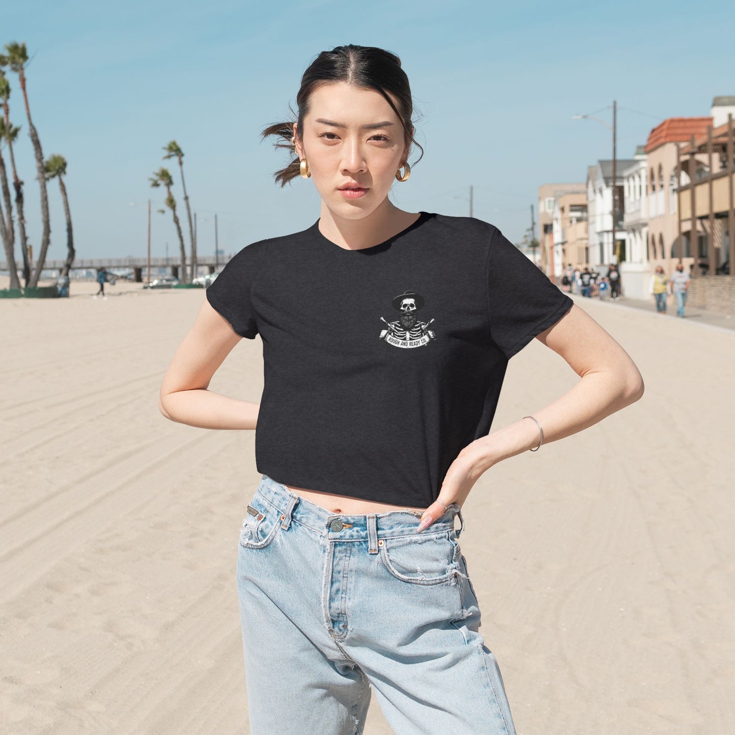 The "Rough and Ready Co." - Women's Flowy Cropped Tee