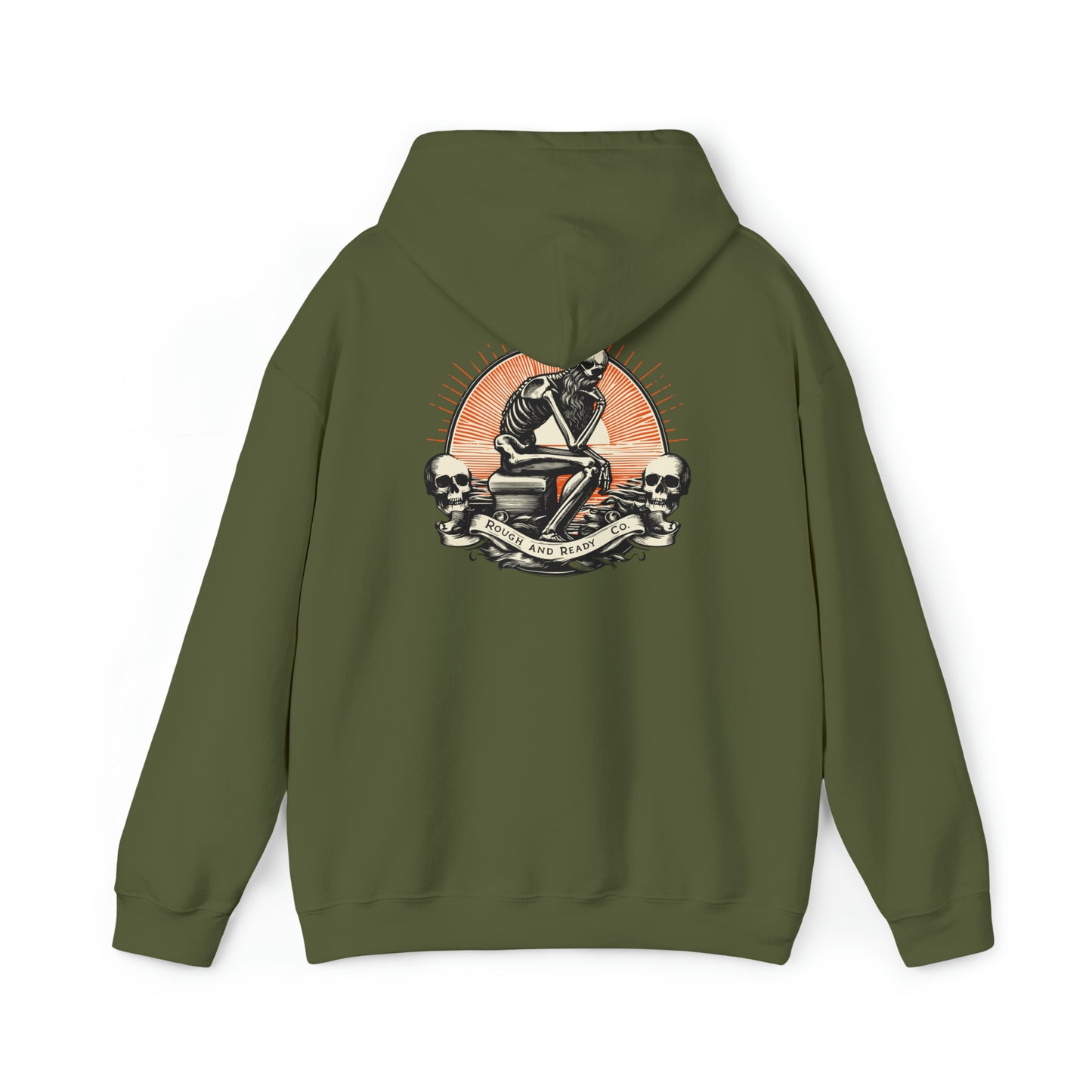 The "Thinker" Rough and Ready Co. Heavy Hooded Sweatshirt