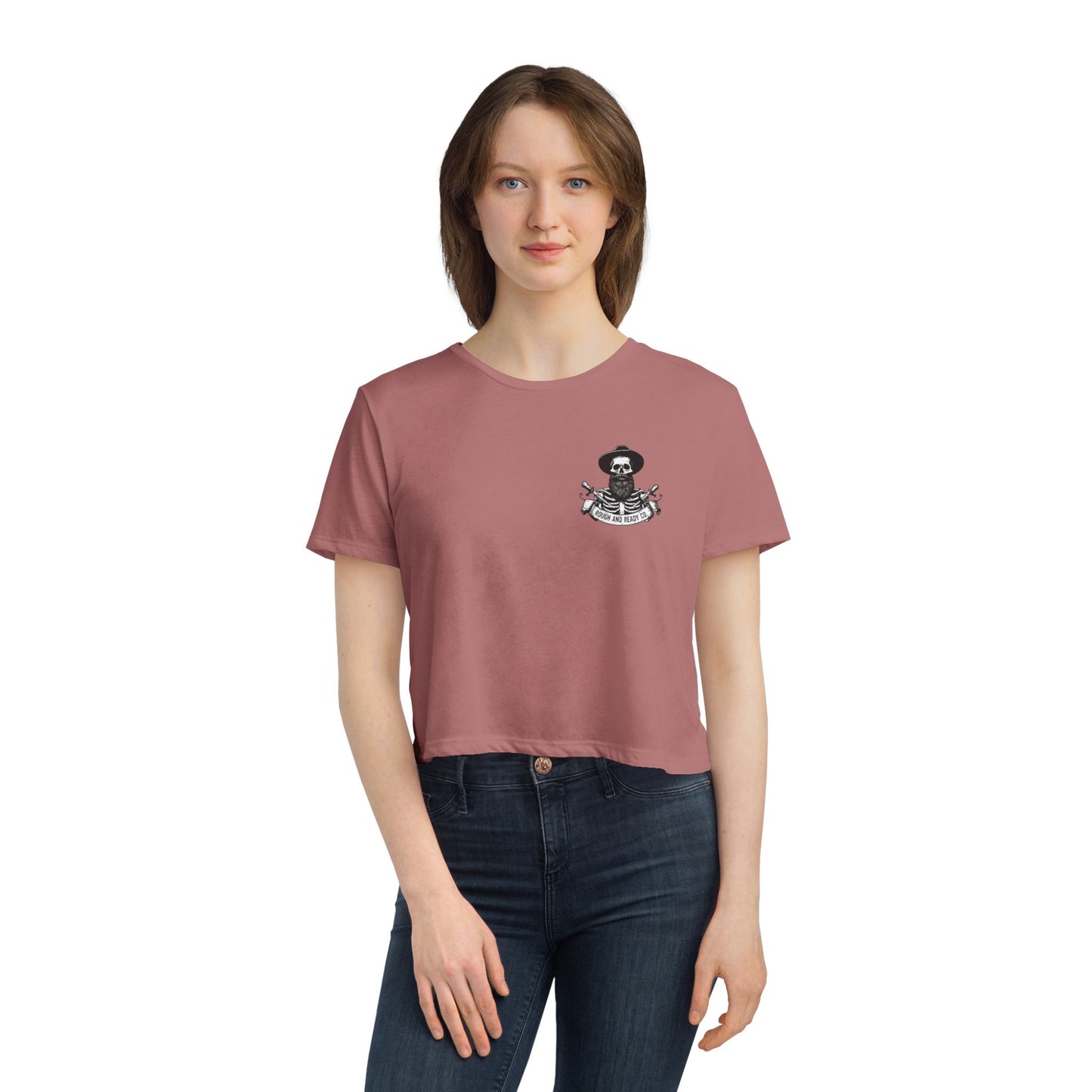 The "Rough and Ready Co." - Women's Flowy Cropped Tee