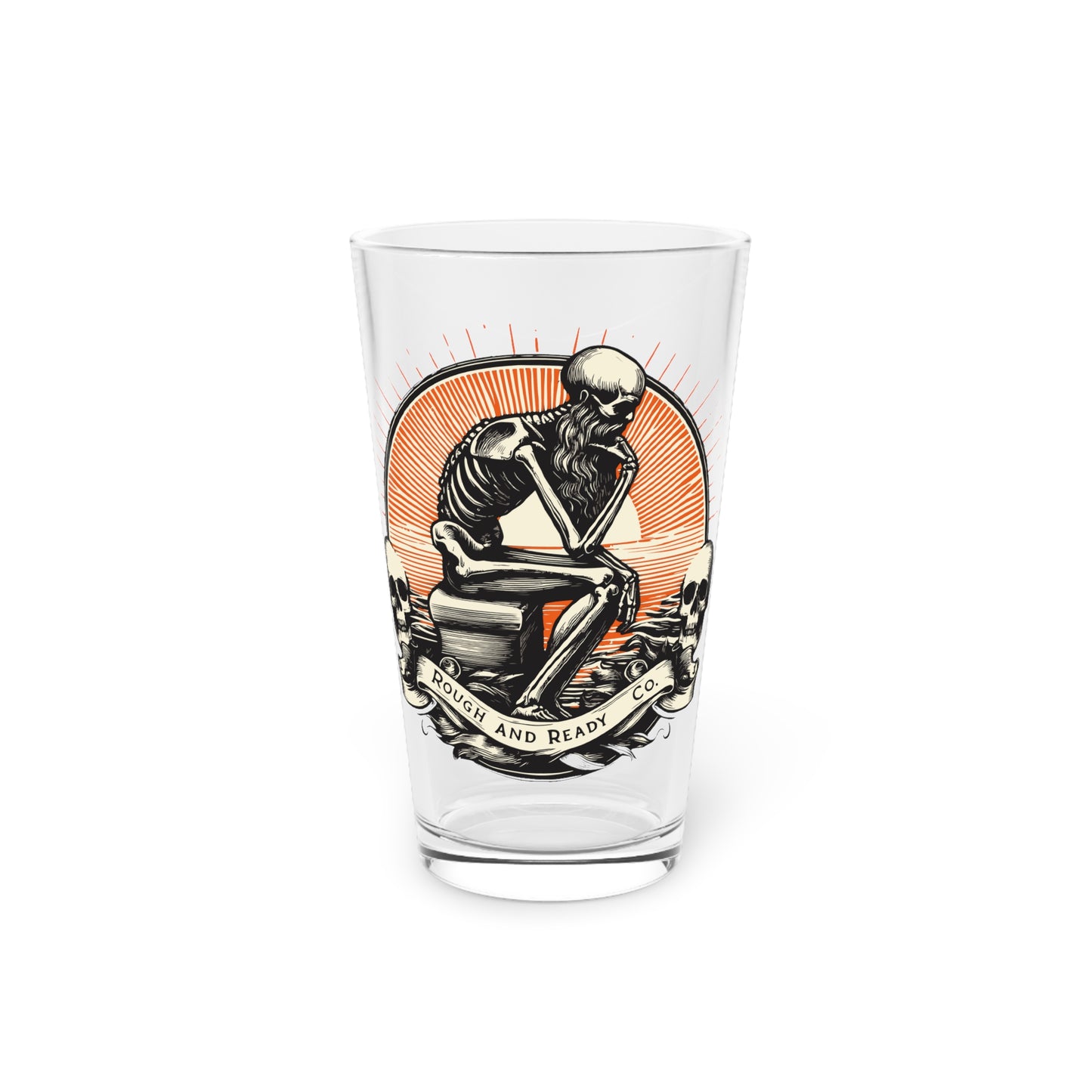 The "Thinker" Rough and Ready Co. 16oz Pint Glass