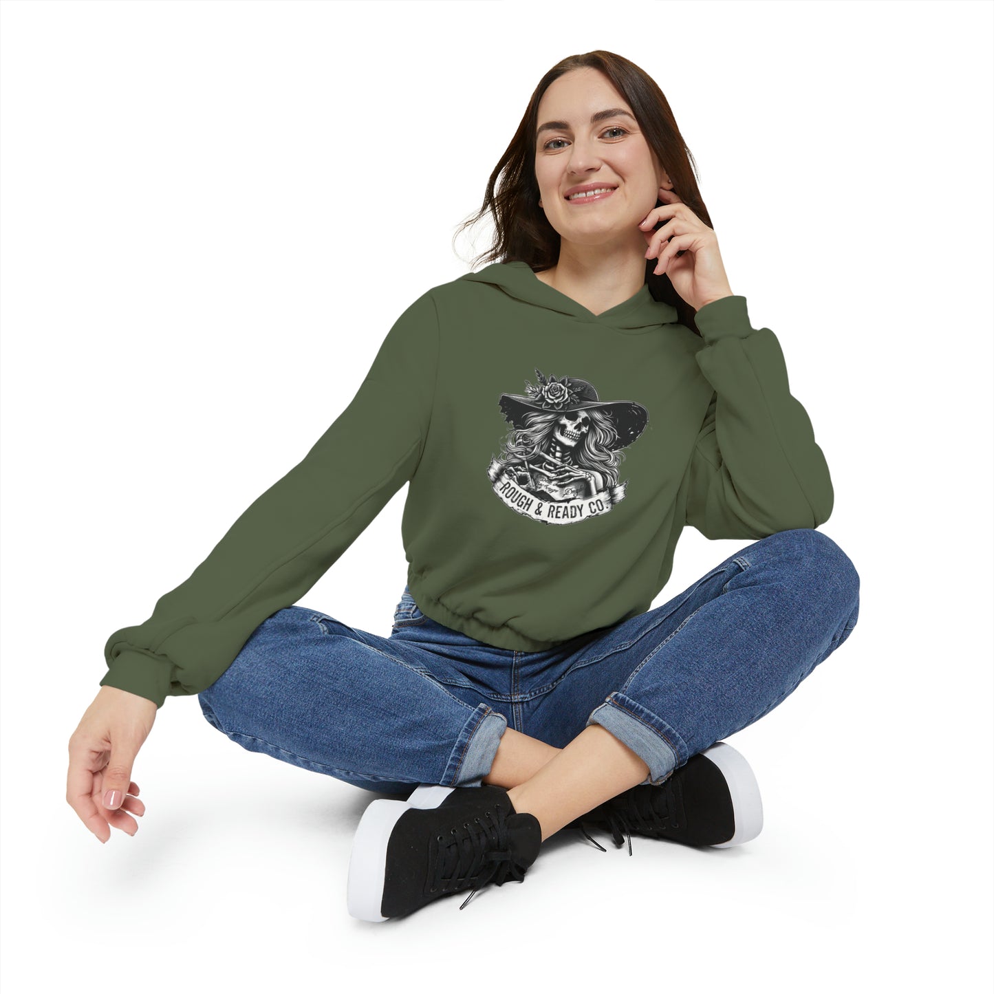 The "W.O.G.O. - Ascension" Rough and Ready Co. Women's Cinched Bottom Hoodie