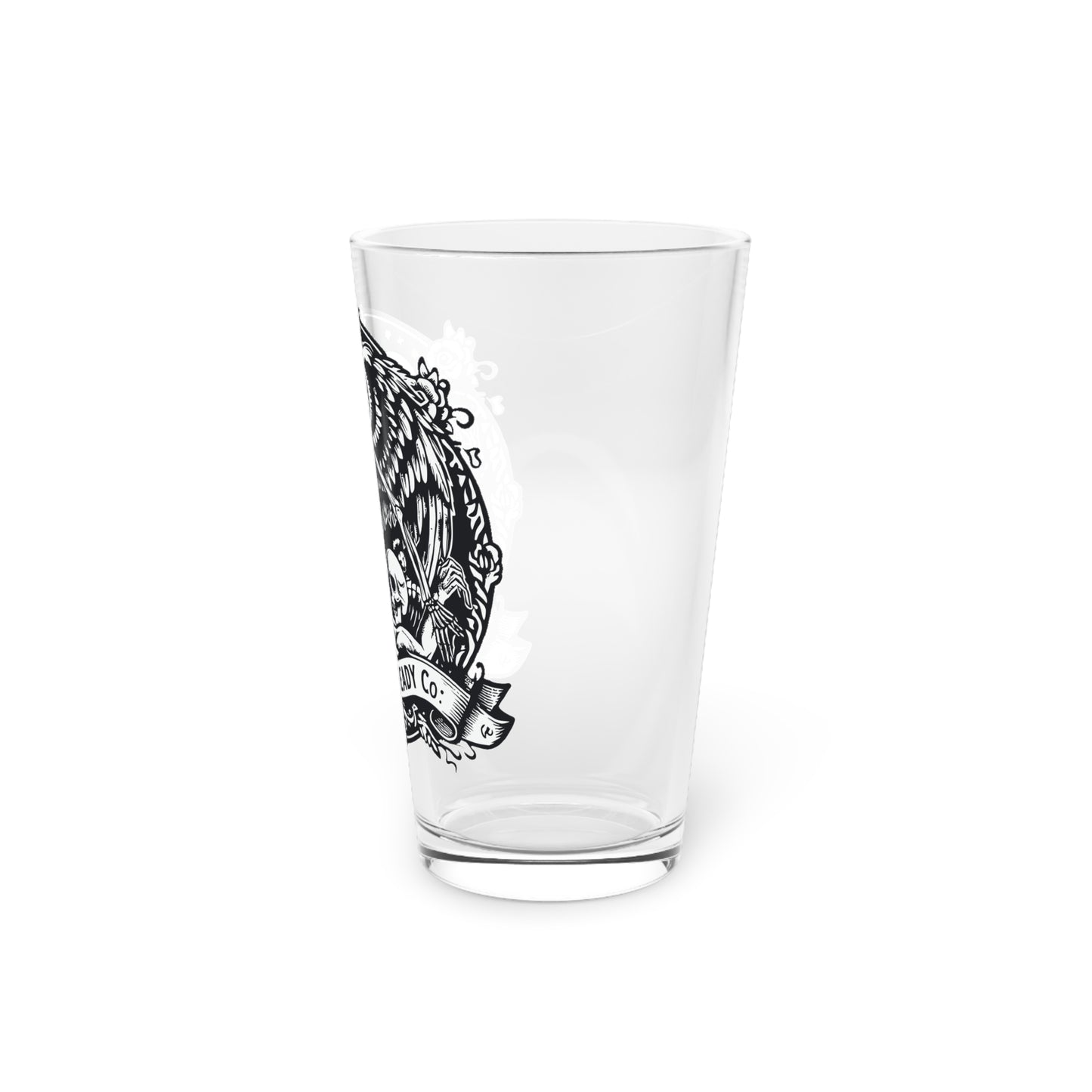 The "Skele-Angel" Rough and Ready Co. 16oz Pint Glass