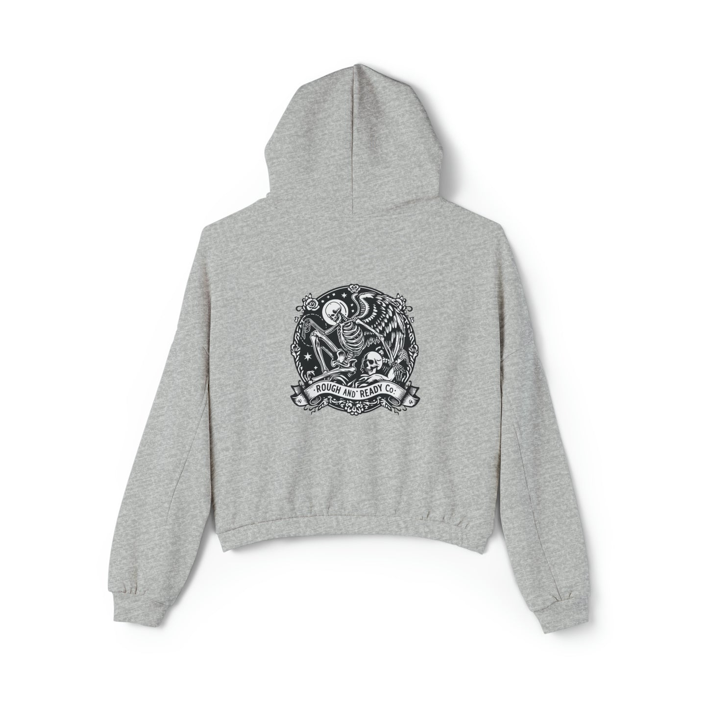 The "Skele-Angel" Rough and Ready Co. Women's Cinched Bottom Hoodie