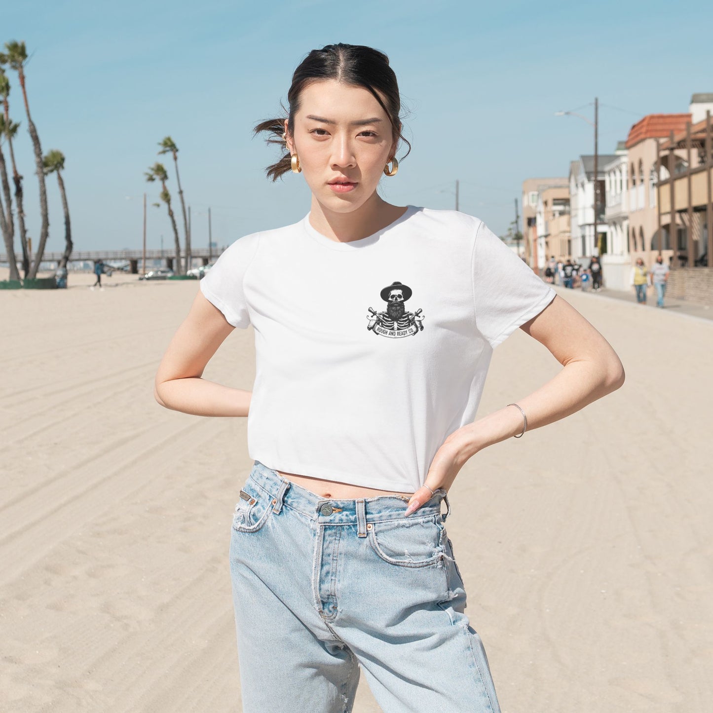 The "Rough and Ready Co." - Women's Flowy Cropped Tee